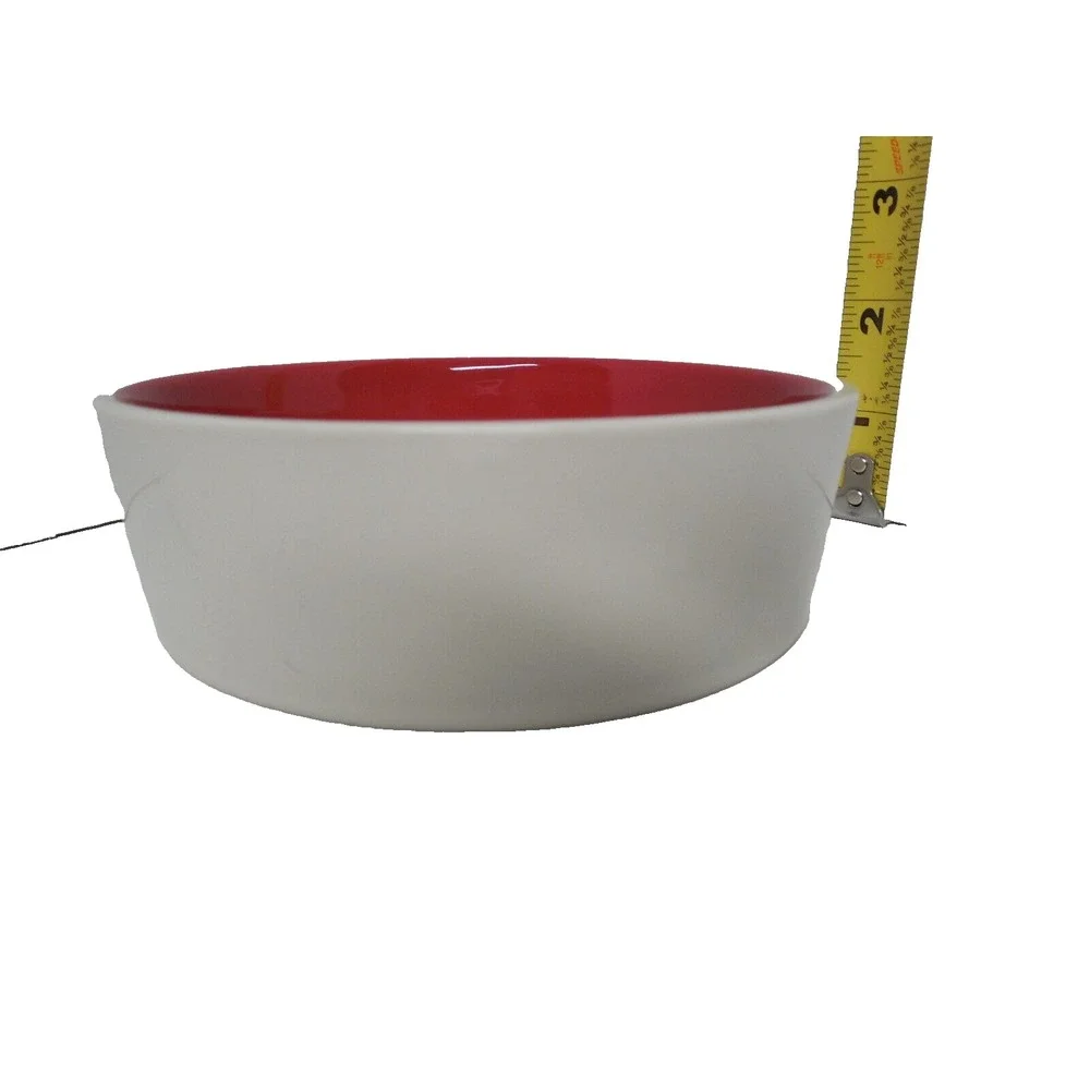 Rae Dunn Artisan Collection SANTA PAWS Christmas Ceramic Small Pet Dish Bowl
